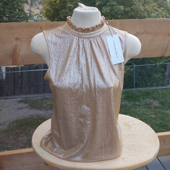 NWT Carolina Belle Size small Gold Tank - Picture 1 of 6
